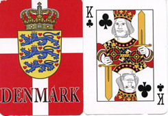 Denmark Flag & Crest, Playing Cards