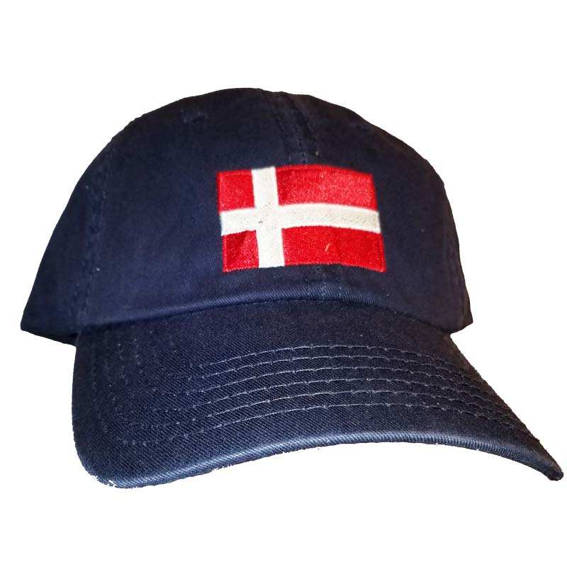 Denmark Flag, Ball Cap - Navy Blue
