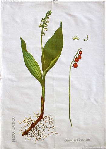 Koustrup & Co. Organic Tea Towel, Lily of the Valley