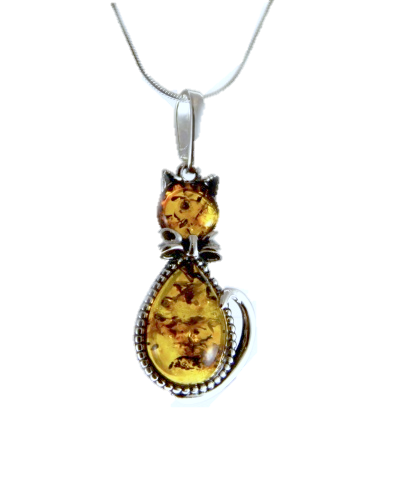 Amber by Vessel Necklace, Curly Cat