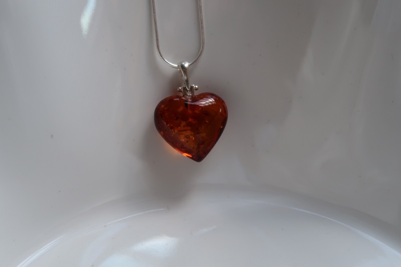 Amber by Vessel Necklace, Heart