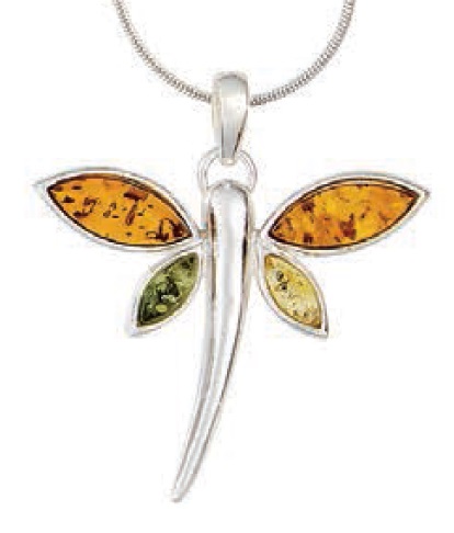 Amber by Vessel Necklace, Dragonfly