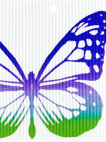 Cellulose Cloth, Multi-color Butterfly