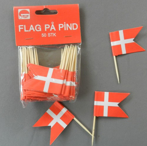 Denmark Flag,  Decorative Toothpicks