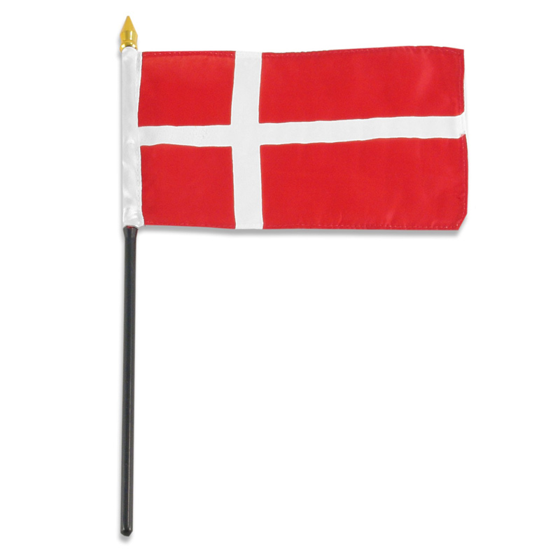Denmark Flag, Decorative 4" x 6"